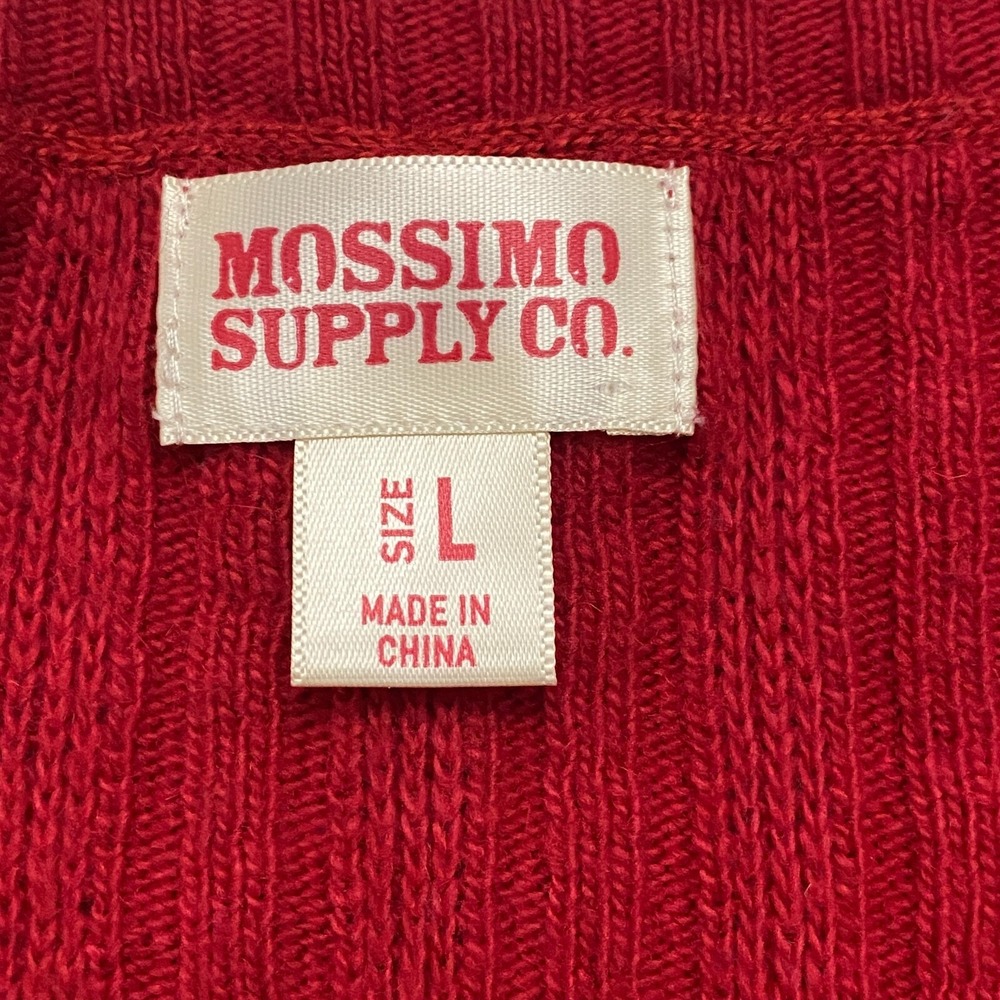 MOSSIMO SUPPLY CO Womens Sweatshirt Size L Red Long Sleeve Pullover Knit - Picture 4 of 9